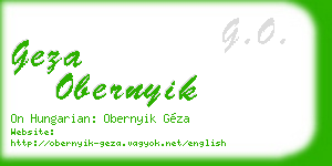 geza obernyik business card